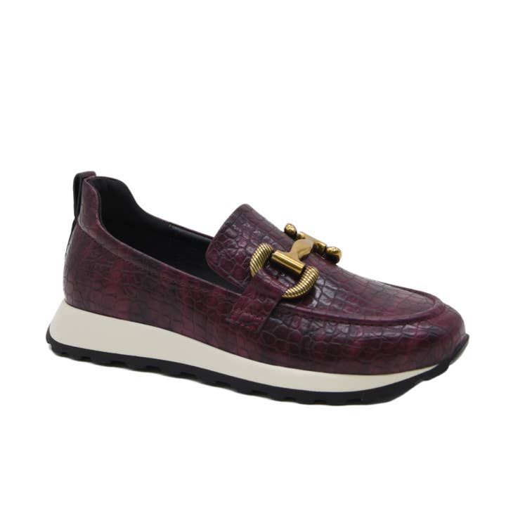 Sporty mokkasin med krokodilleeffekt 494K358 for engroshandel hos Azarey