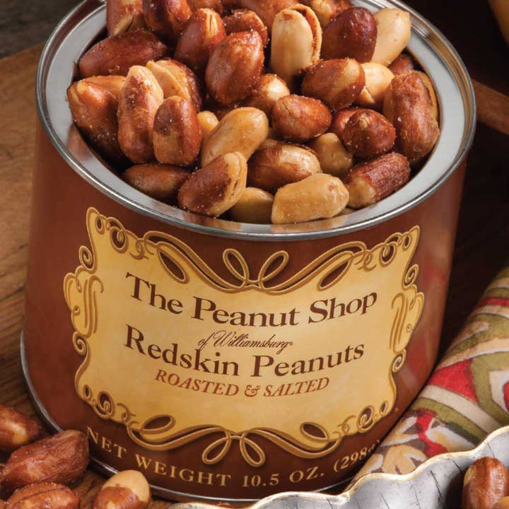 The Peanut Shop of Williamsburg - Wholesale Nuts - 10.5 oz. Red Skin Virginia Peanuts