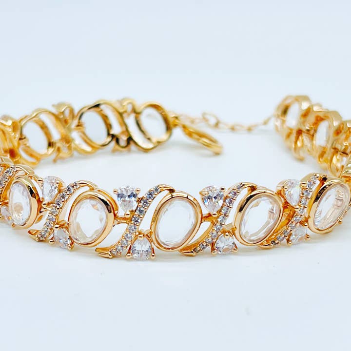 American Diamond Bracelet for wholesale by Sarah Shahid Designer Jewelry