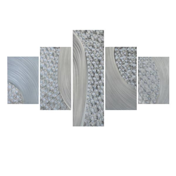 Riverbed 5 Panel Wall (Alum) for wholesale by Copper Art