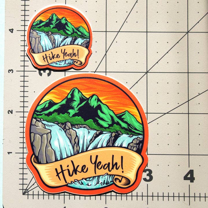 National Parks and Beyond - Wholesale Sticker - Hike Yeah! Round Diecut Vinyl Sticker3