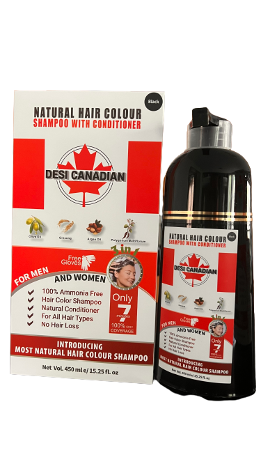 Desi Canadian – Großhandel Haarfärbemittel – Shampoo & Conditioner für natürliche Haarfarbe, 450 ml7