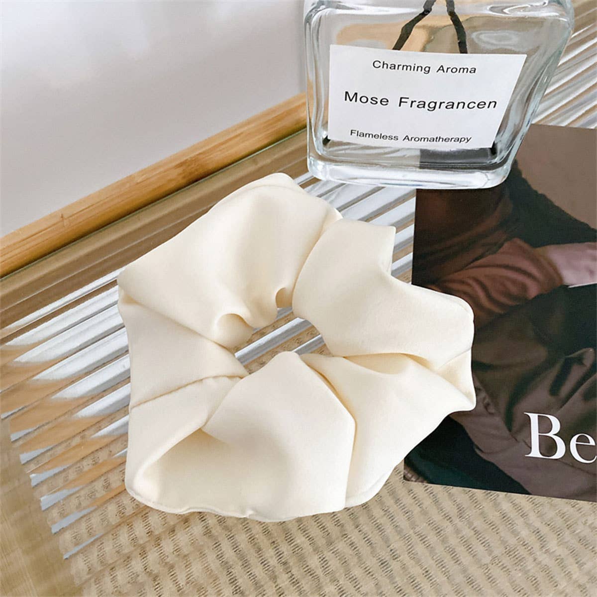 ACCITY - Wholesale Scrunchie - Women's - SIMPLE MONOCHROME SILK SCRUNCHIES_LARGE SIZE_CWAHA034911