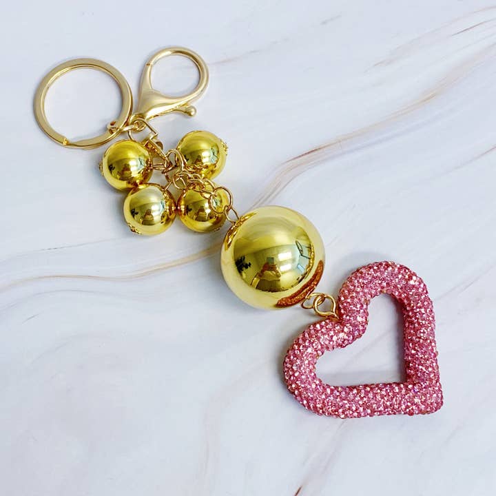 Ellison+Young - Wholesale Keychain - Women's - It Girl Glam Heart Bauble Key Chain10