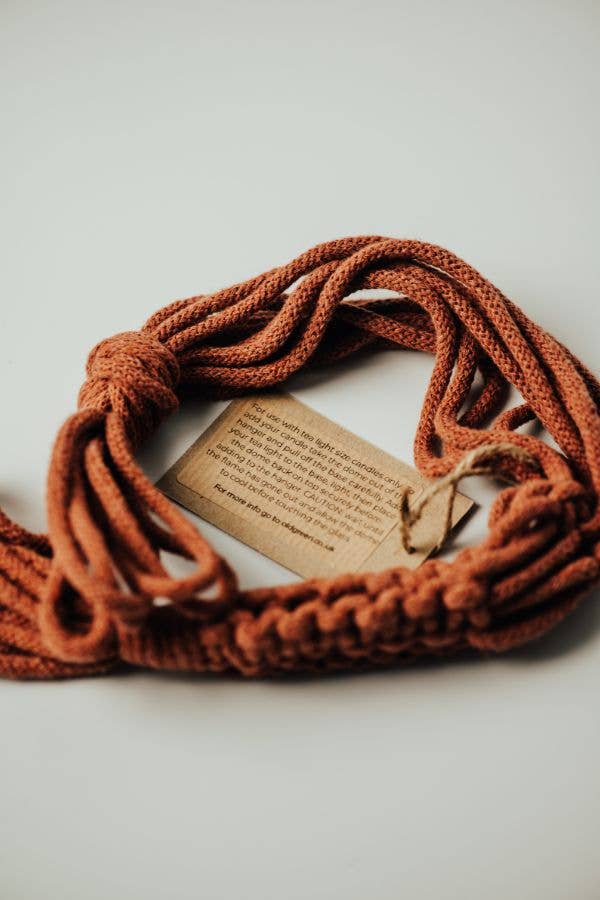 Old Green – wholesale Hanging planter – Rust Oeko-Tex Cotton Cord Hanger5