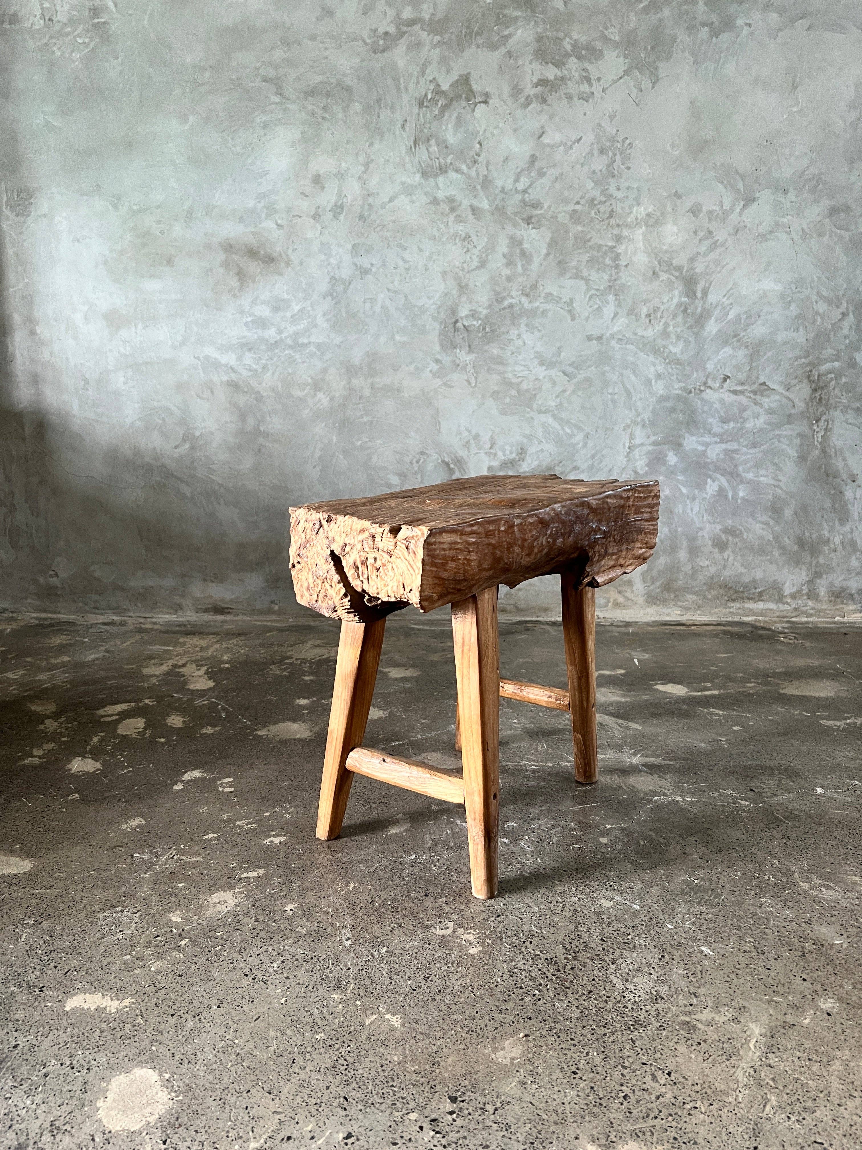 Office Objets - Wholesale Bench - Small organic bench in blonde Asian teak with four legs - Sepuluh40