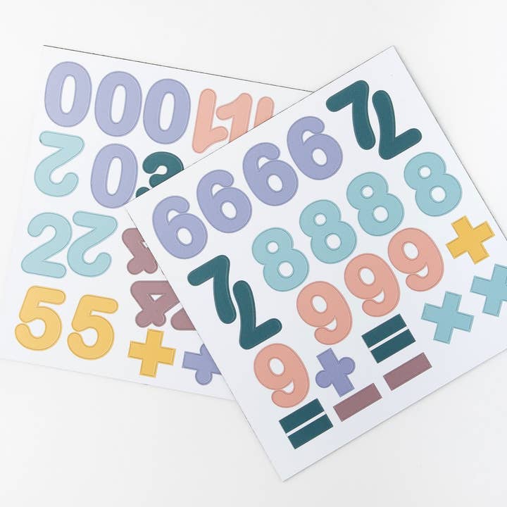 Ferflex – Großhandel Magnet – Kinder & Baby – Pastellfarbene magnetische Zahlen — Packung mit 100 Magneten