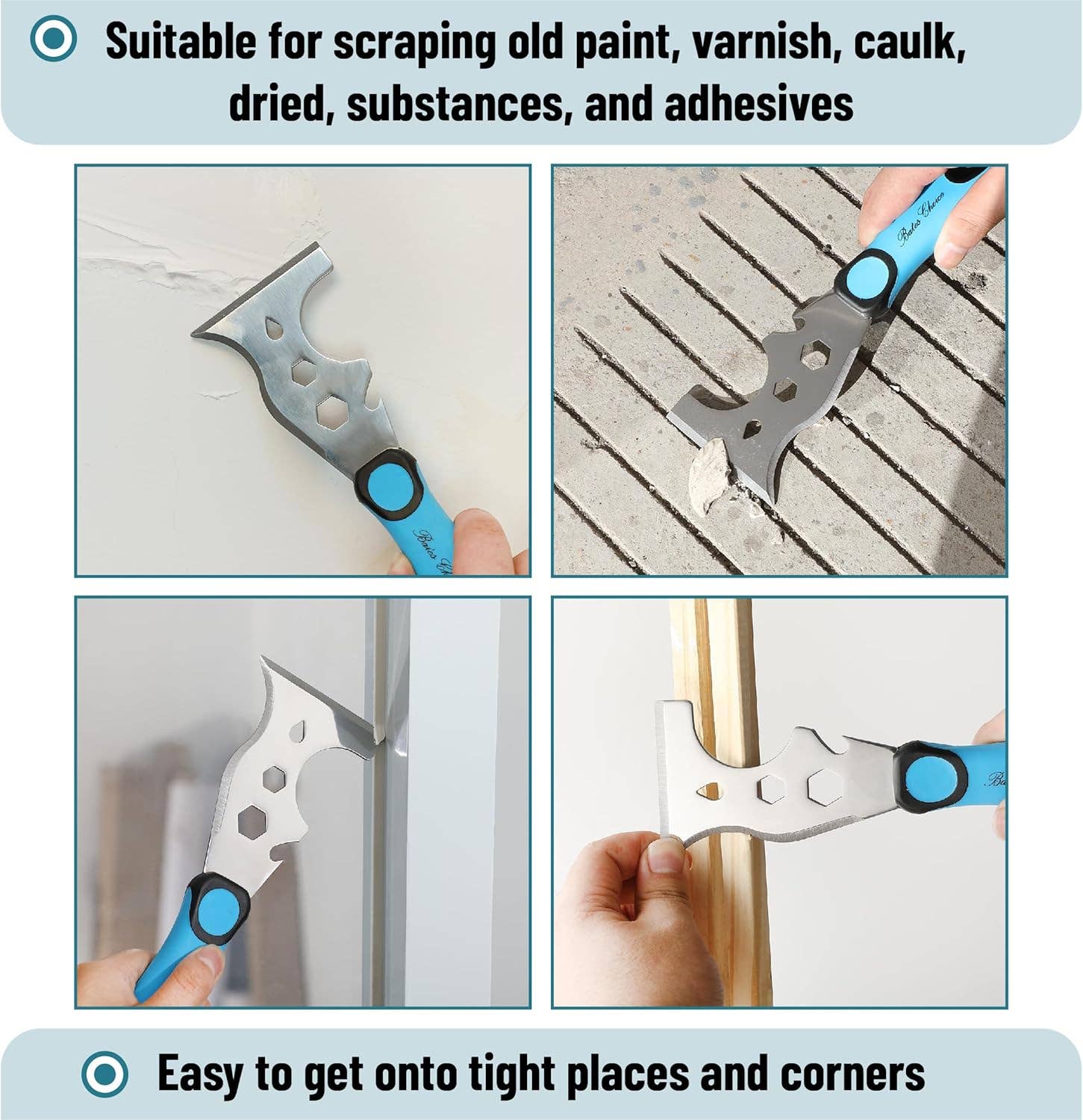 Bates Choice - Wholesale Tool Set - Bates- Paint Scraper, 13 in 1, Painters Tool, Rubber Handle4