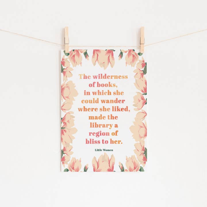 Little Women - Tirage littéraire « Le désert des livres » pour la vente par Quote and Quill