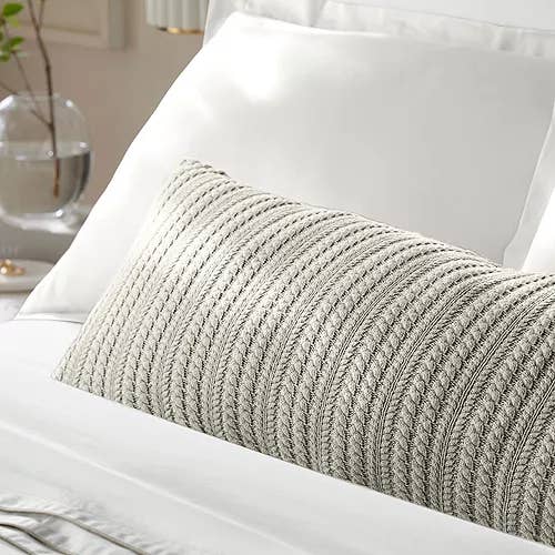 Boll & Branch - Wholesale Throw/Decorative Pillow - Branch Knit Decorative Pillow, 14" x 34"