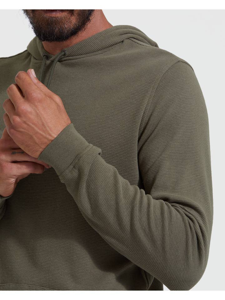 True Classic - Wholesale Hoodie - Men's - Military Green Waffle Hoodie4
