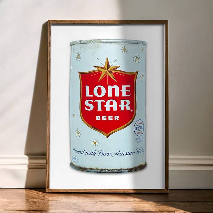 Lone Star Beer Shield Can Art Print and other Purchase Wholesale lonestar. Free Returns & Net 60 Terms on Faire trending on Faire.