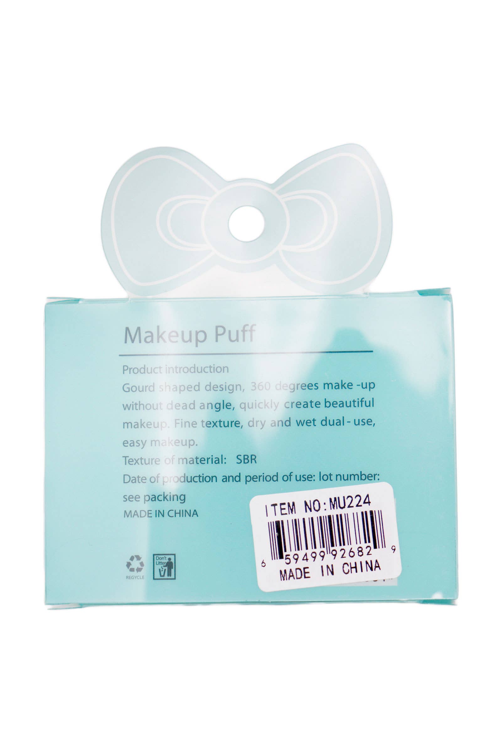 ASSORTED Pastel 2 Ct Makeup Blender Puff Sponge - 12 Pcs for wholesale on Faire7