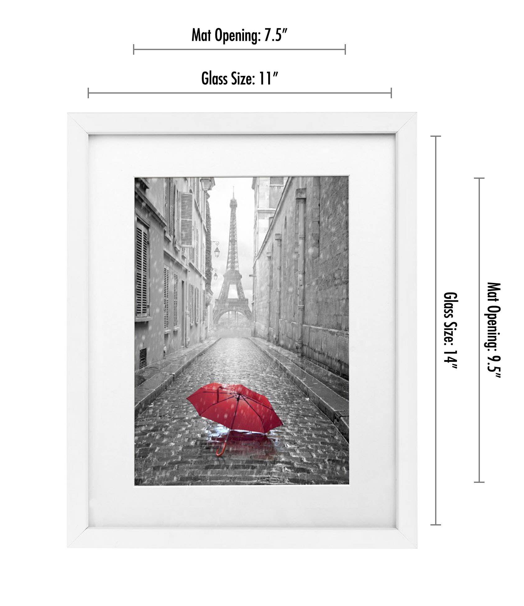 11x14 Picture Frame with Mat for 8x10, White for wholesale on Faire7