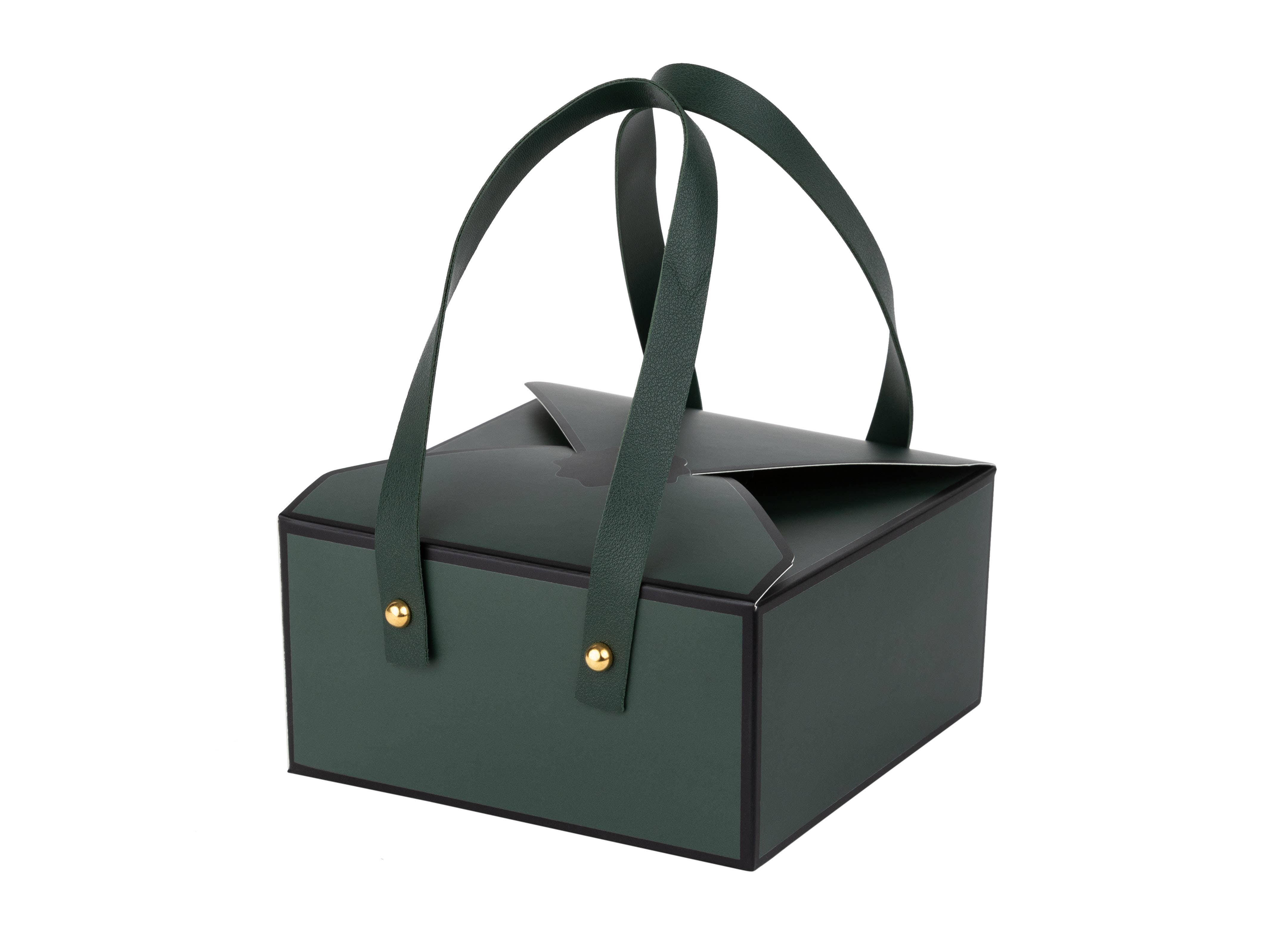 Hammont - Wholesale Gift Box - Elegant Gift Box with Faux Leather Handle (4 Pack)3