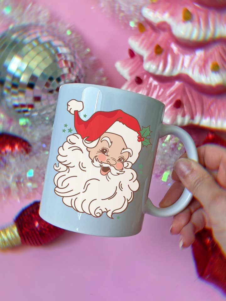 Tazza Vintage Babbo Natale Rossa 12oz per la vendita all'ingrosso da parte di Cosmic lovely