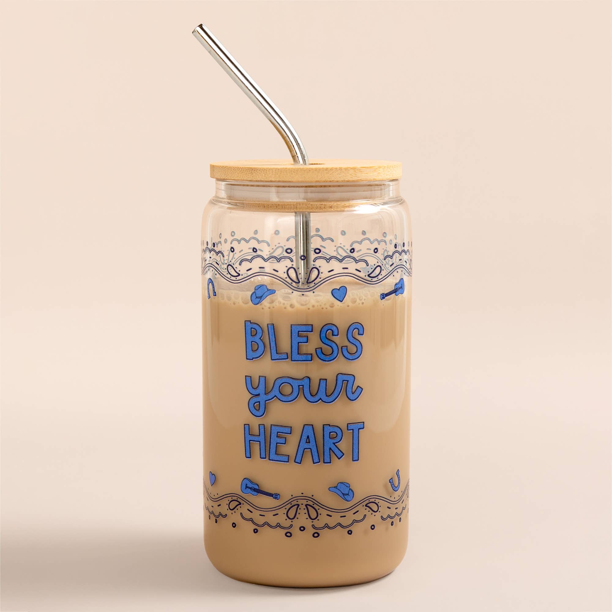 Callie Danielle - Wholesale Drinking Glass/Cup - Bless Your Heart Western Glass Can1