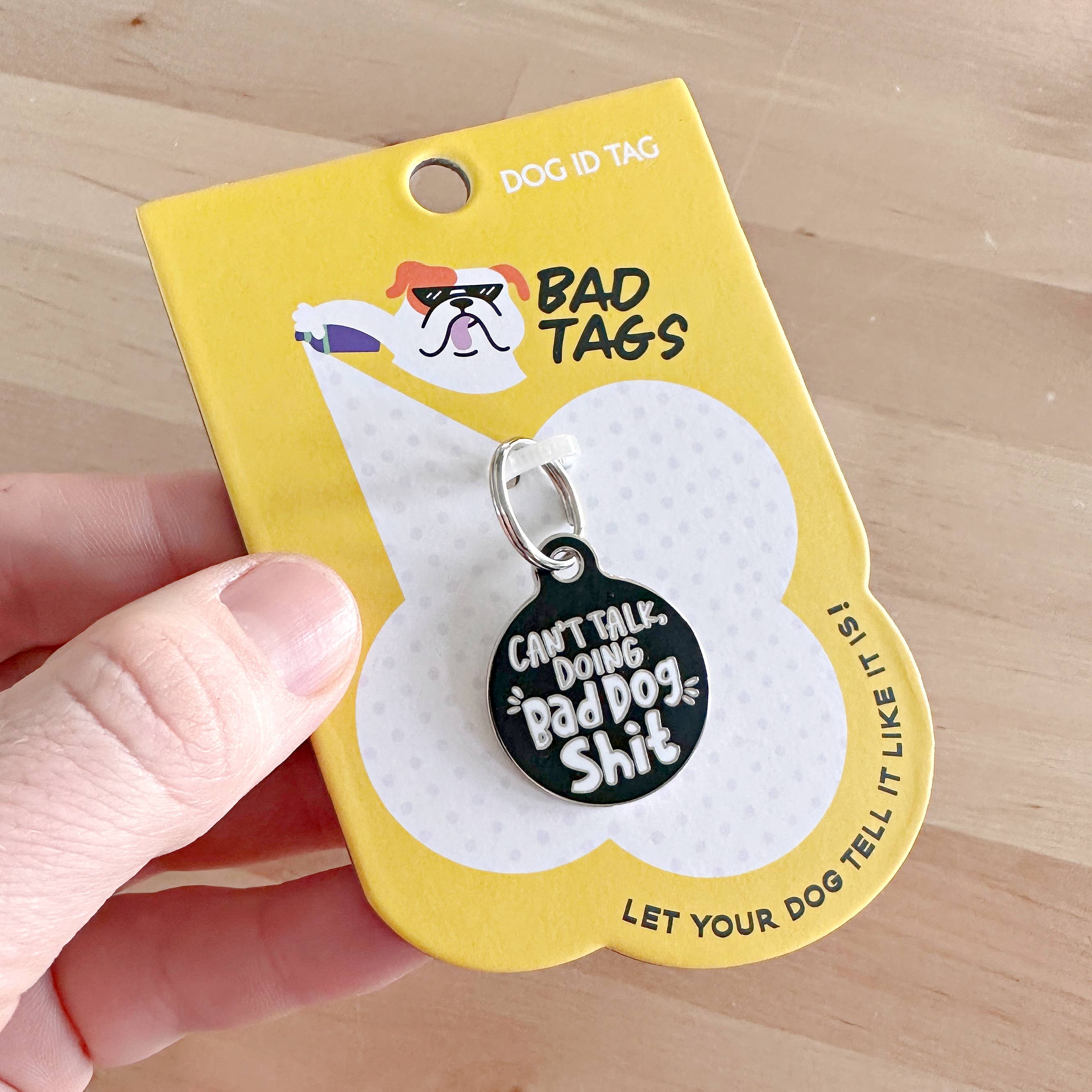 Bad Tags – wholesale Pet collar charm – Cat/dog – Personalized Pet ID Tag w/ Scannable Code - Bad Dog Shit1