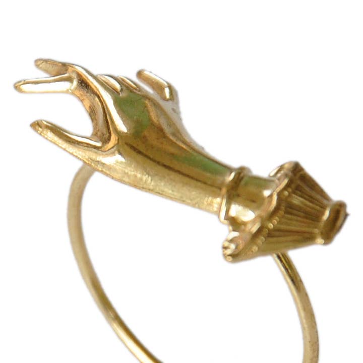 Butter Brass by Vittrock - Wholesale Cocktail/Statement Ring - Idle Hand Victorian Handmade Brass Ring