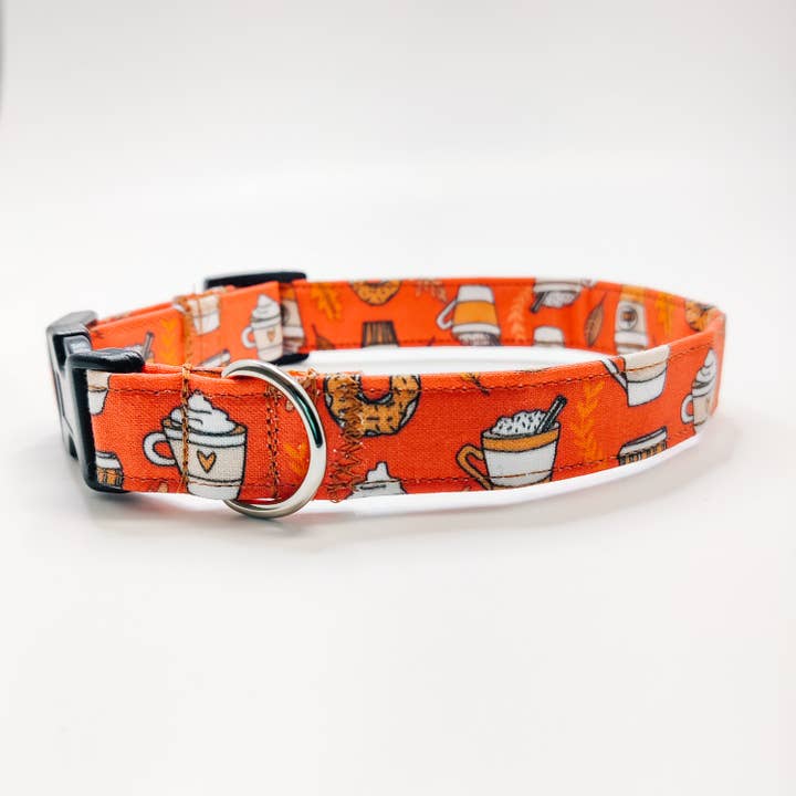 Pumpkin Spice Dog Collar for wholesale by Charlotte's Pet