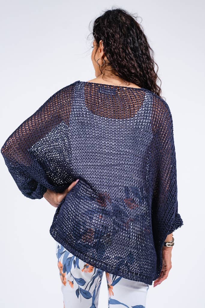 TINA Stephens Italy/Tees By Tina - Wholesale Knit Top - Women's - Adena Butterfly Open Knit Topper (BLS143)10