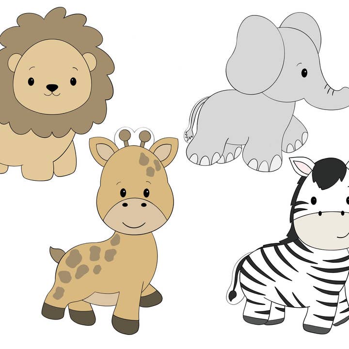 Lion, éléphant, girafe, zèbre pour la vente par Maison’s Custom Cutters