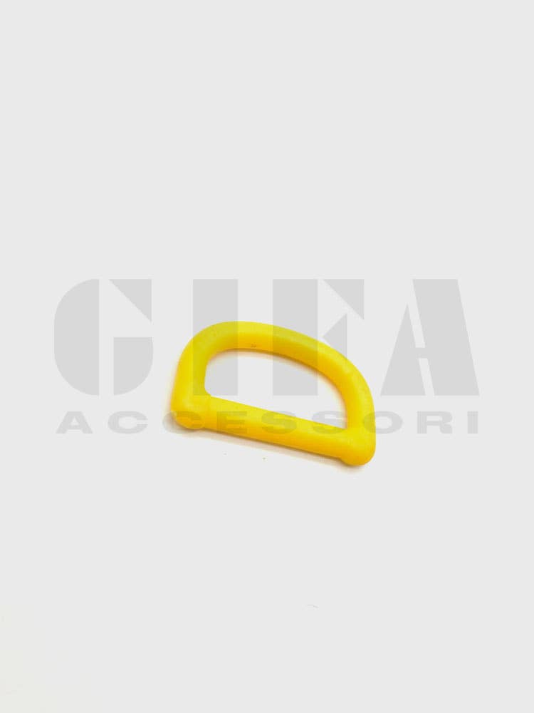 Gifa Accessori - Wholesale Craft Supplies - Half ring in yellow plastic 2.5 cm