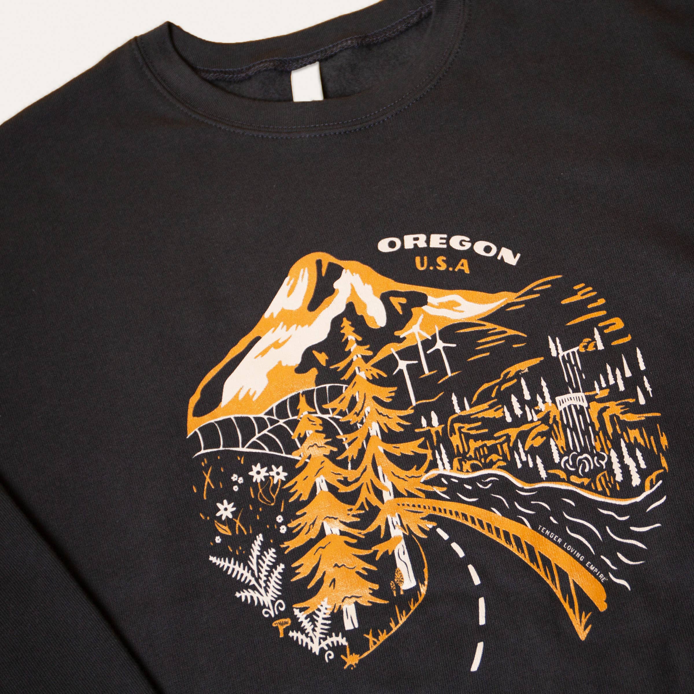 Tender Loving Empire - Wholesale Graphic Sweatshirt - Unisex - OR Scenic Route Crew Sweatshirt (Grey)1