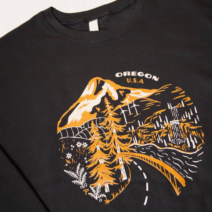 Tender Loving Empire - Wholesale Graphic Sweatshirt - Unisex - OR Scenic Route Crew Sweatshirt (Grey)1