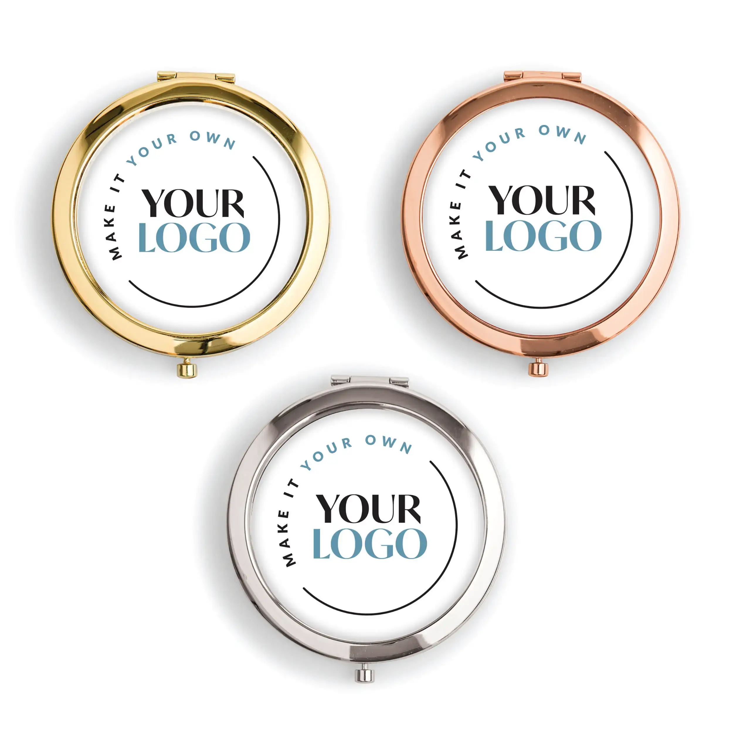 Weddingstar Inc. - Wholesale Compact Mirror - Custom Engraved Logo Design Compact Mirror w/ Engraved Back0