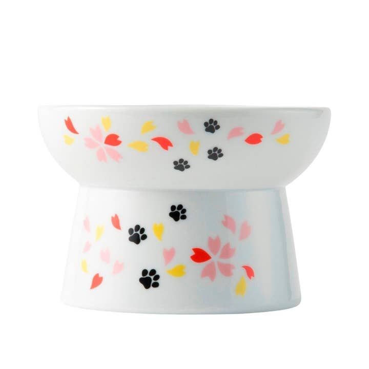 MOON-X USA, INC. - Wholesale Pet Bowl - Cat/Dog - Raised Cat Food Bowl (Sakura Limited Edition)