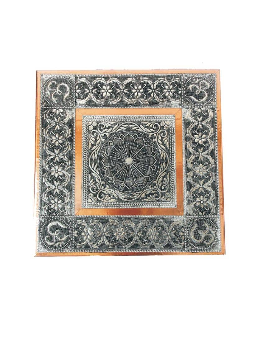 Ancientveda - Wholesale Decorative Tassel/Wall Drop - Silver Antique Finish (15” x 15”)0