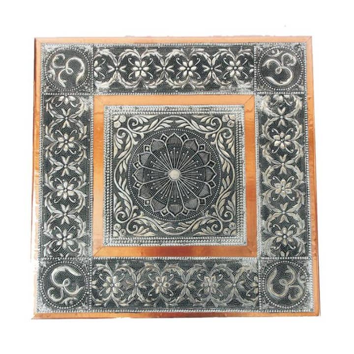 Ancientveda - Wholesale Decorative Tassel/Wall Drop - Silver Antique Finish (15” x 15”)0