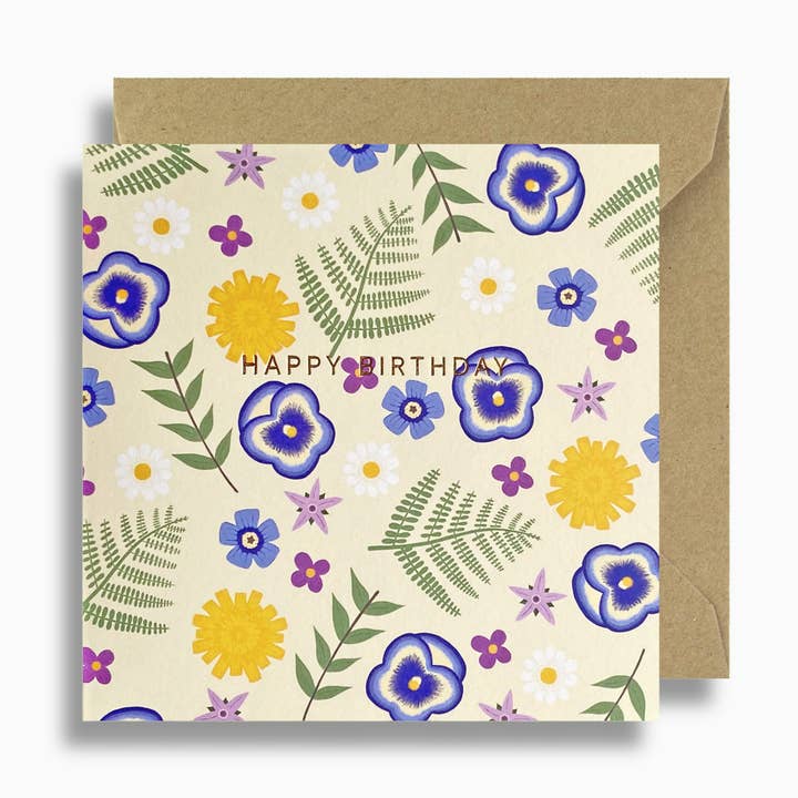 Botanical Birthday Card for wholesale by Lizzie Chancellor