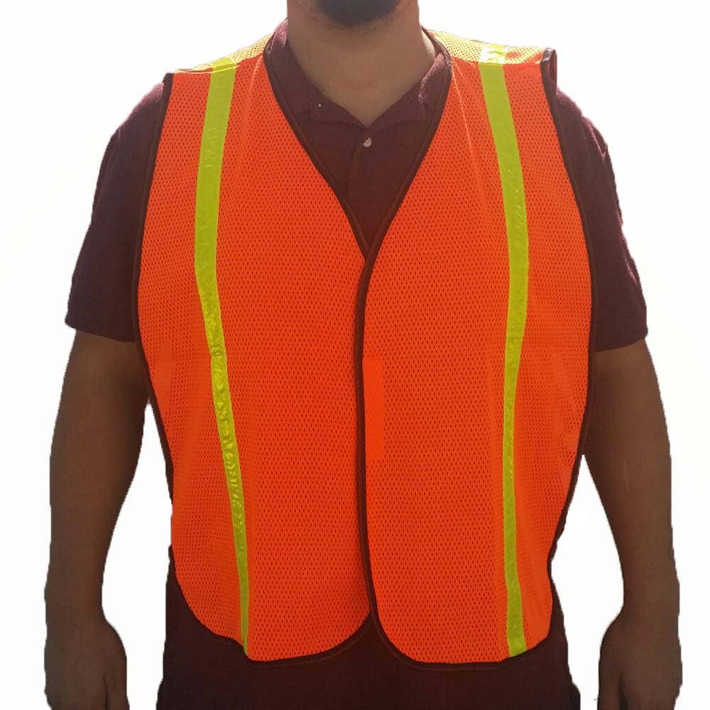 3C Products – wholesale Safety vest – Unisex – SV9200 Poly Mesh Safety Vest With 1" Wide Yellow Pvc Reflect0
