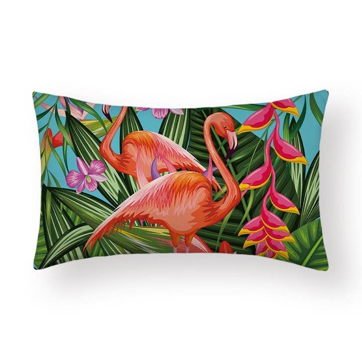 Copricuscino Amazone - Fenicotteri Long per la vendita all'ingrosso da parte di By Javy