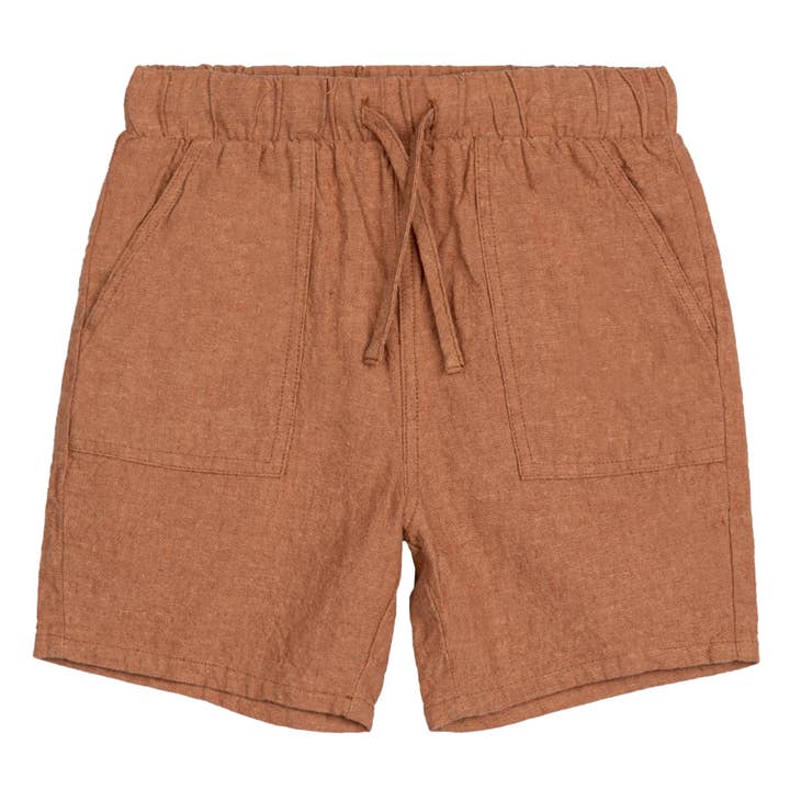 Short en lin mélangé à motif de noix de pécan pour la vente par Miles the Label