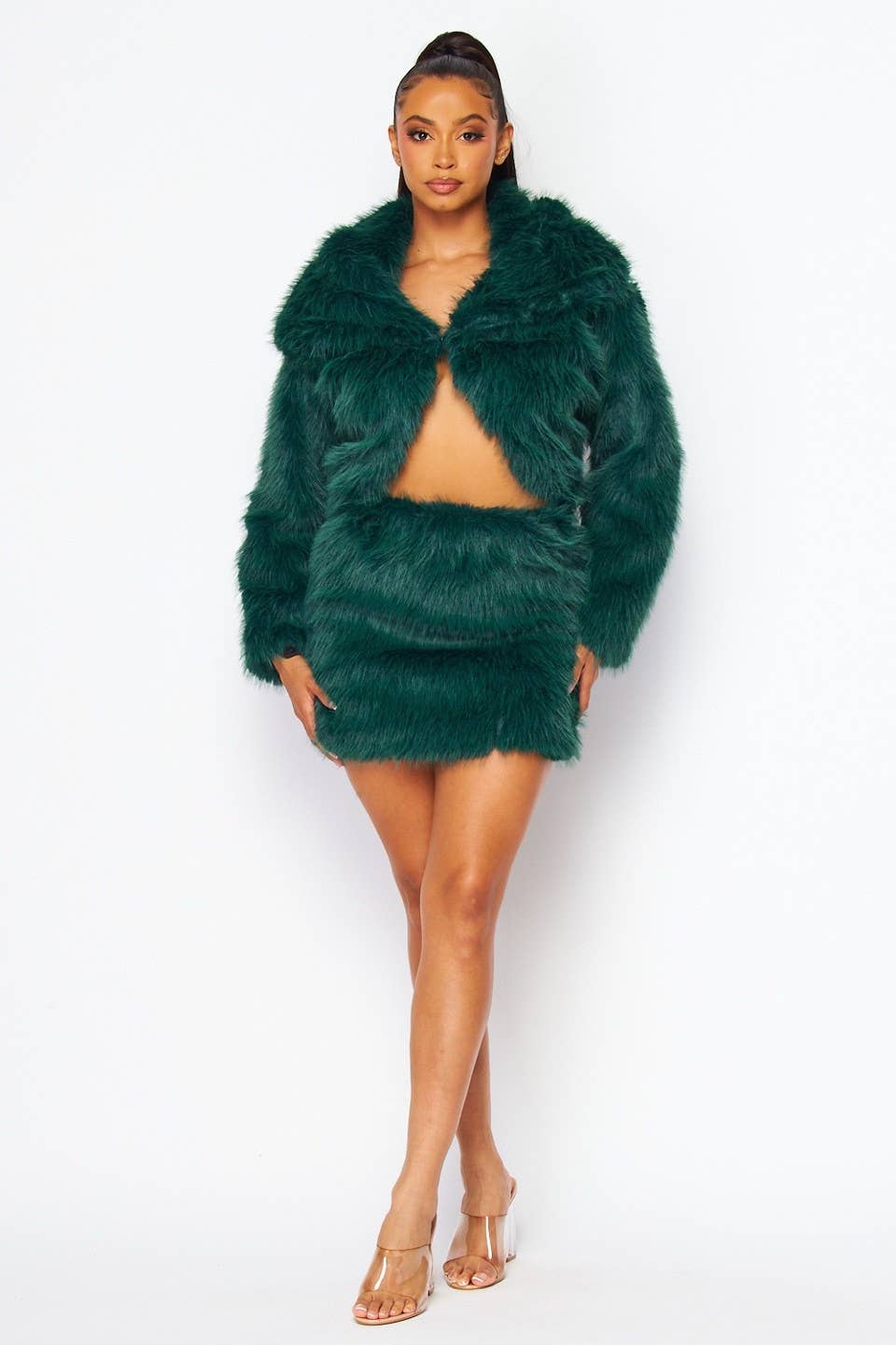 Boswell – wholesale Top & skirt set – Women's – Fur Jacket and Skirts Set4