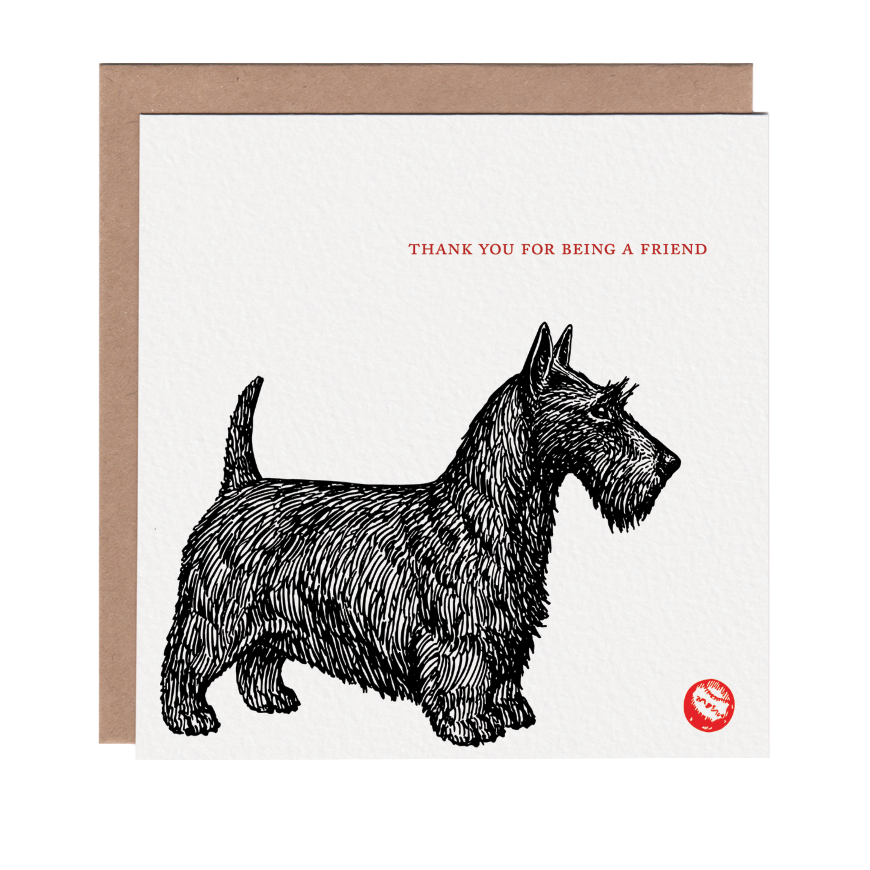 Ampersand M Studio - Wholesale Friendship Card - Thanks for Being a Friend Dog Greeting Card0