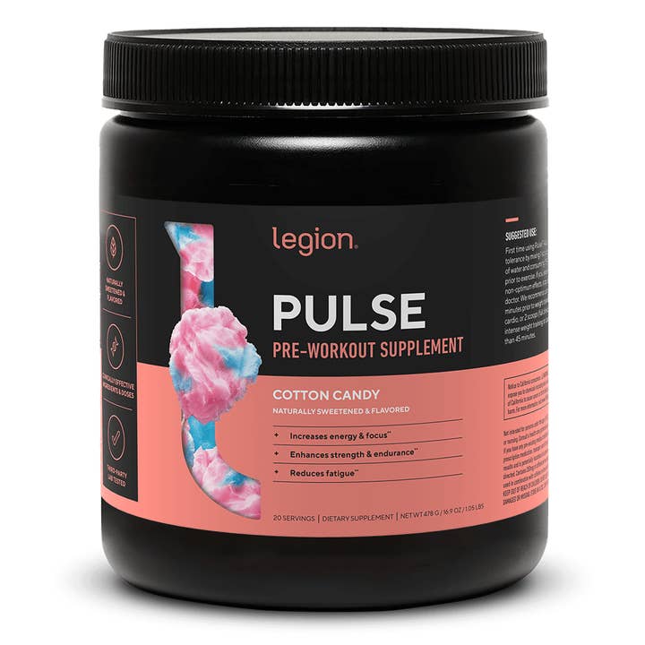 Legion Athletics, Inc. - Wholesale Oral Supplement/Vitamin - Legion Pulse Natural Pre-Workout Supplement - 20 Servings (Cotton Candy)