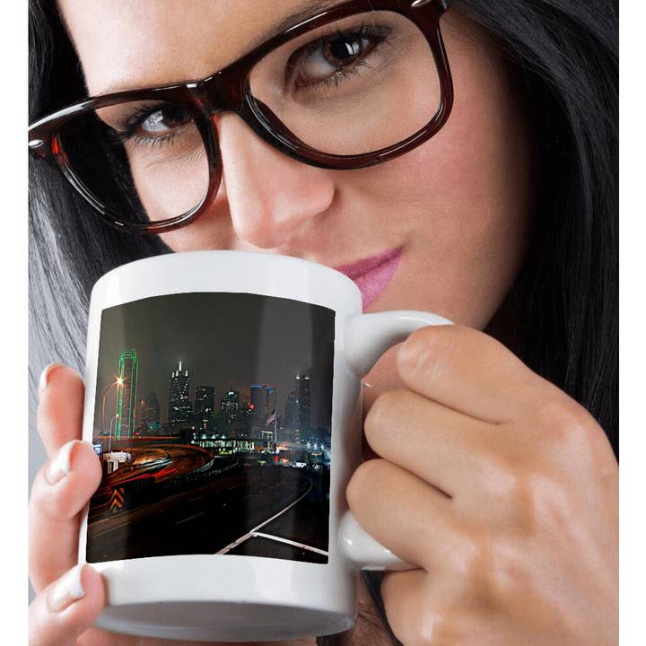 3dRose - Wholesale Coffee Mug - 3dRose, Dallas, Texas from the Highway on Foggy Night, Photo, Mug9
