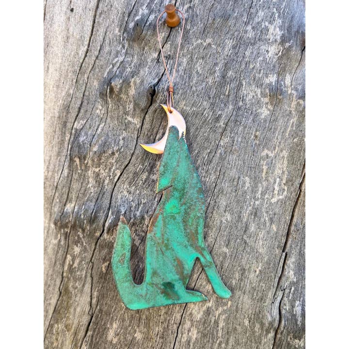 Dos Damas Designs - Wholesale Ornament - Coyote Wolf Copper Christmas Ornament1