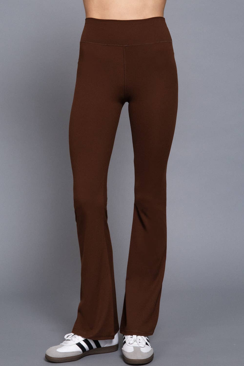 Active Basic | Active USA - Wholesale Athletic Pants - Women's - Waist Band Flare Stretch Workout Long Pants12