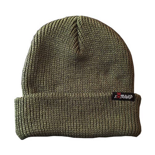 Knit Military Green Beannie for wholesale by Exxtrawod