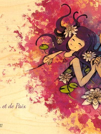 RELIGIÖST TRÄVYKORT NYMPHEA för wholesale av Hironwoods