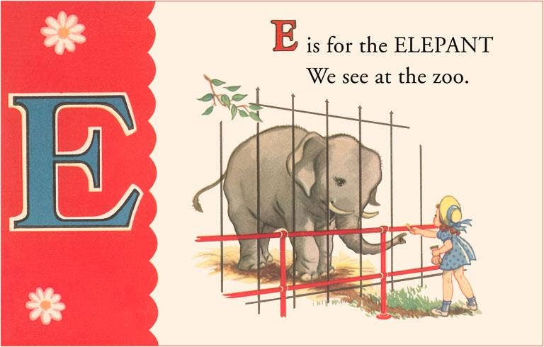 Found Image Press – wholesale Magnet – Magnet KF-101 E is for Elephant0