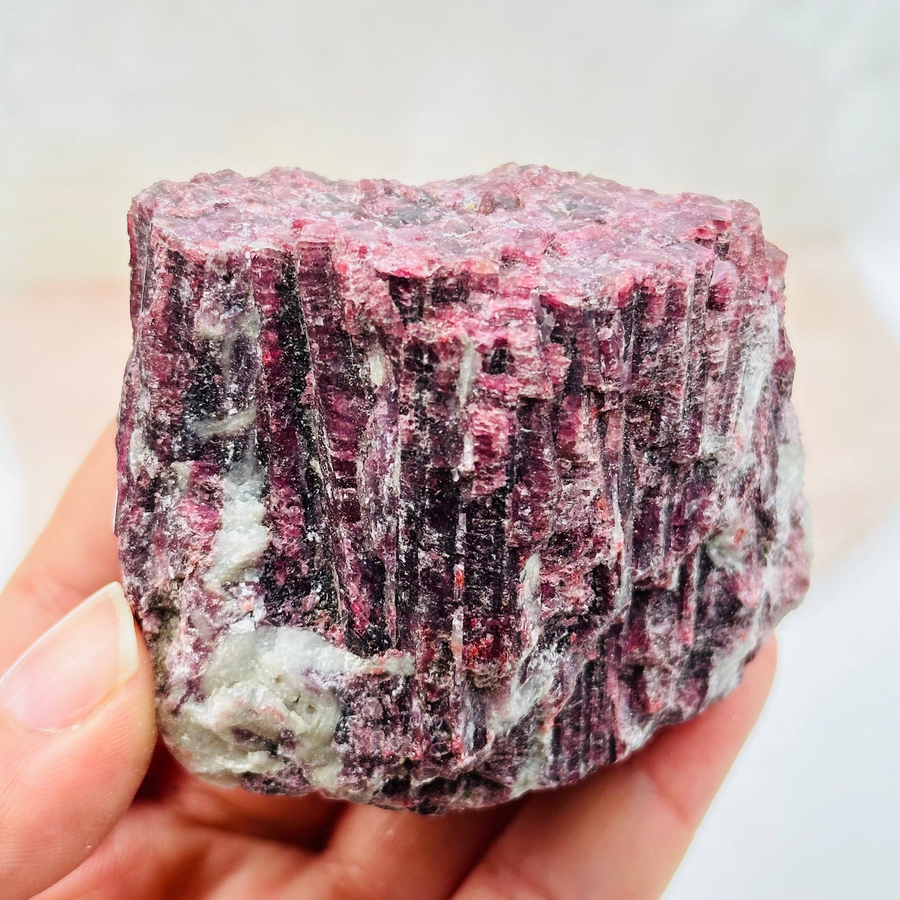 Rock Paradise – wholesale Andlig sten/kristall – Rosa turmalin på akvamarinmatris kristall2