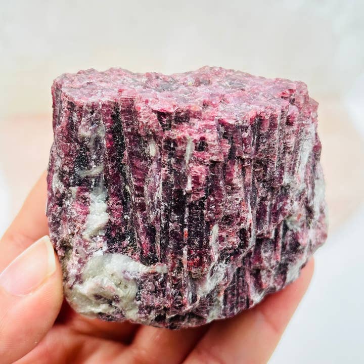 Rock Paradise – wholesale Andlig sten/kristall – Rosa turmalin på akvamarinmatris kristall2