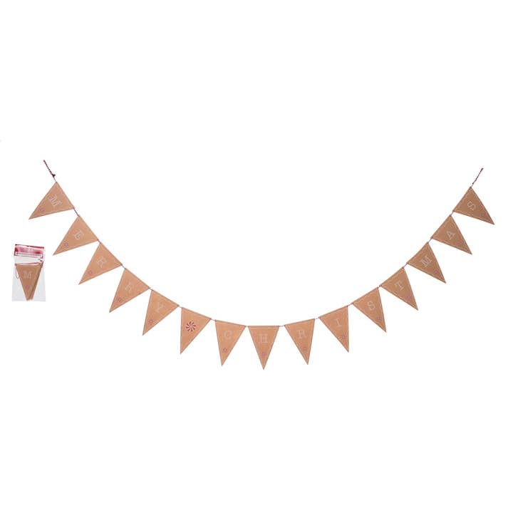 Transpac - Wholesale Banner - CLOSEOUT 100" Christmas Stiff Embroidered Gingerbread Banner
