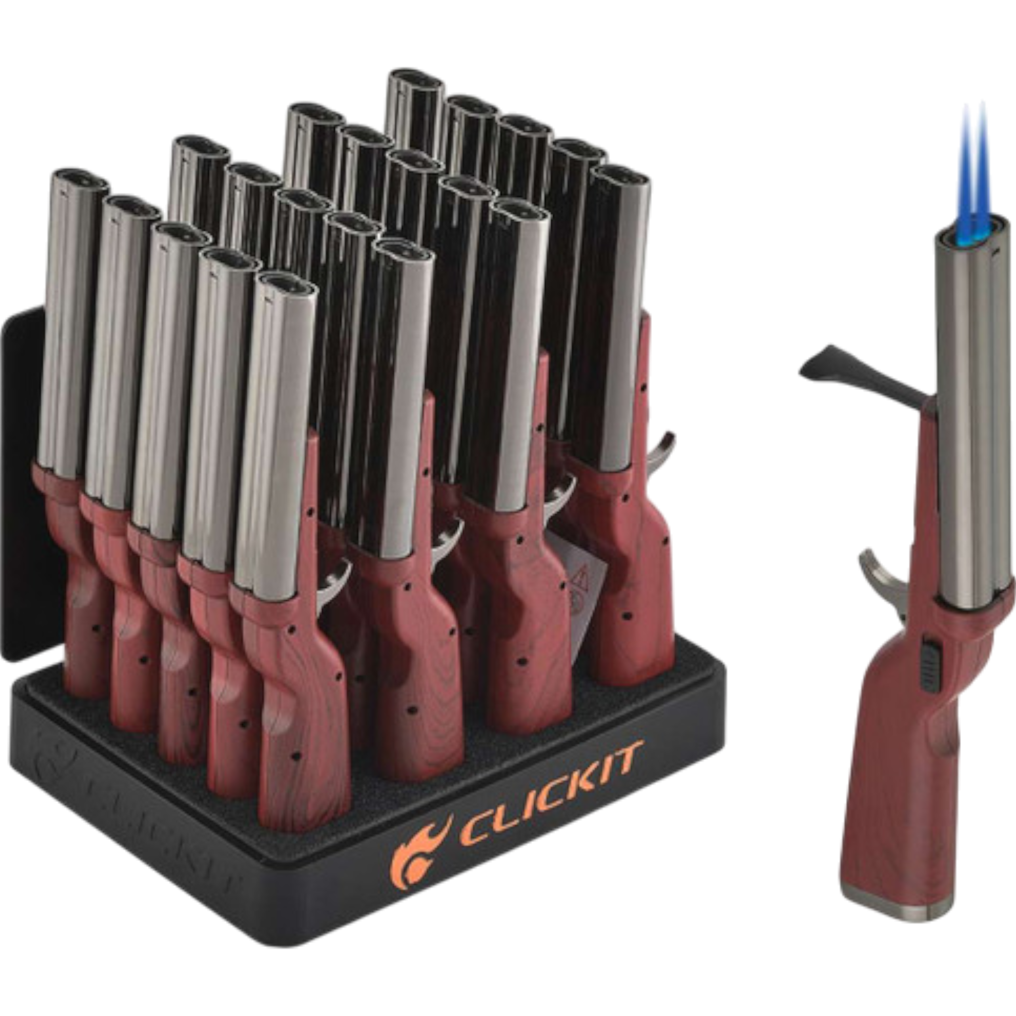 Cow Crack Wholesale - Wholesale Lighter - Clickit Torch Lighter Double Barrel Shotgun 0